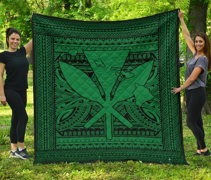Hawaii Polynesian Kanaka Maoli Premium Quilt Green J7 Dhc221110014Dd