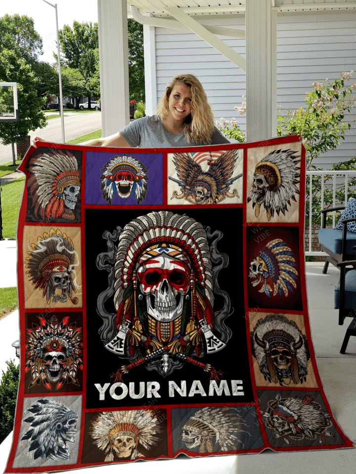 Love Native American Personalize Custom Name Quilt