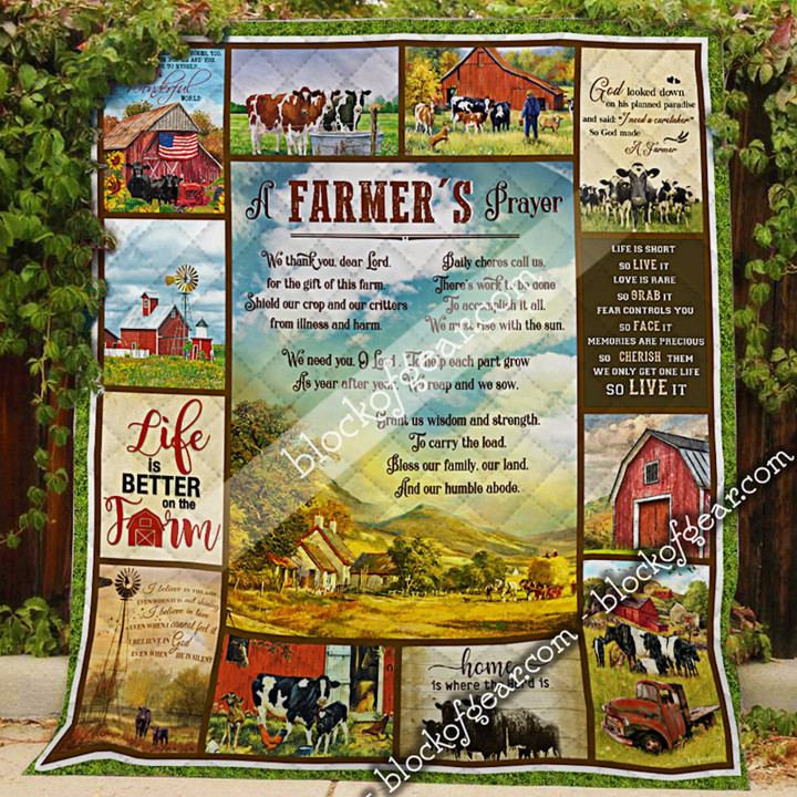 A Farmer'S Prayer, Cow Quilt