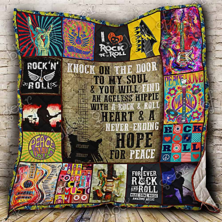 Rock And Roll With A Hippie Soul Quilt Nh183 