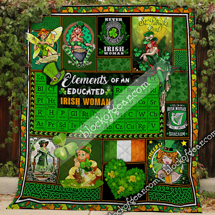 Elements Of An Educated Irish Woman Quilt 