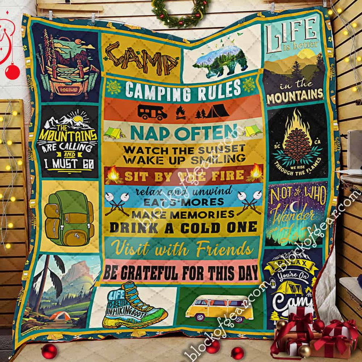 Camping Rules Quilt 