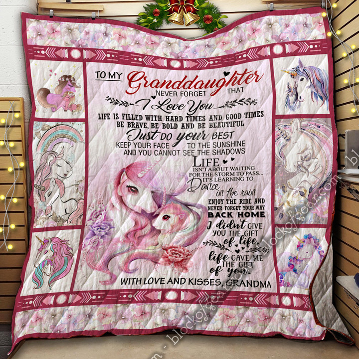 To My Granddaughter – Unicorn Quilt 