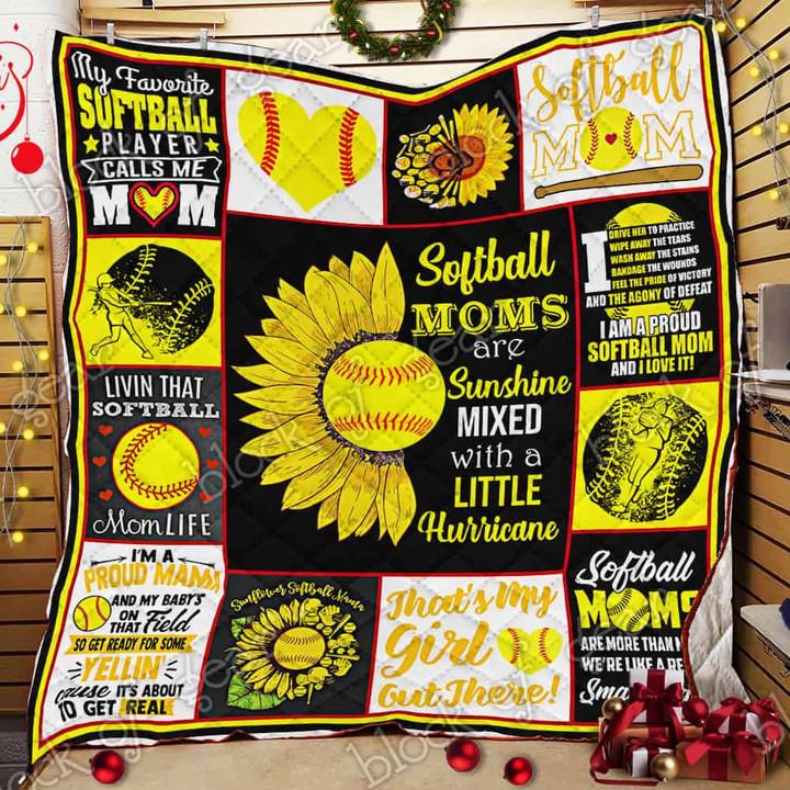 Softball Moms, Sunshine Mixed With A Little Hurricane Quilt Nh203 