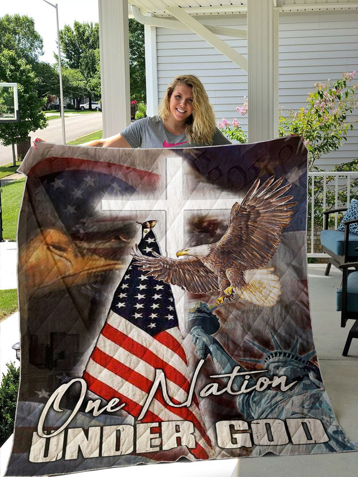 One Nation Under God America Flag Quilt W310804