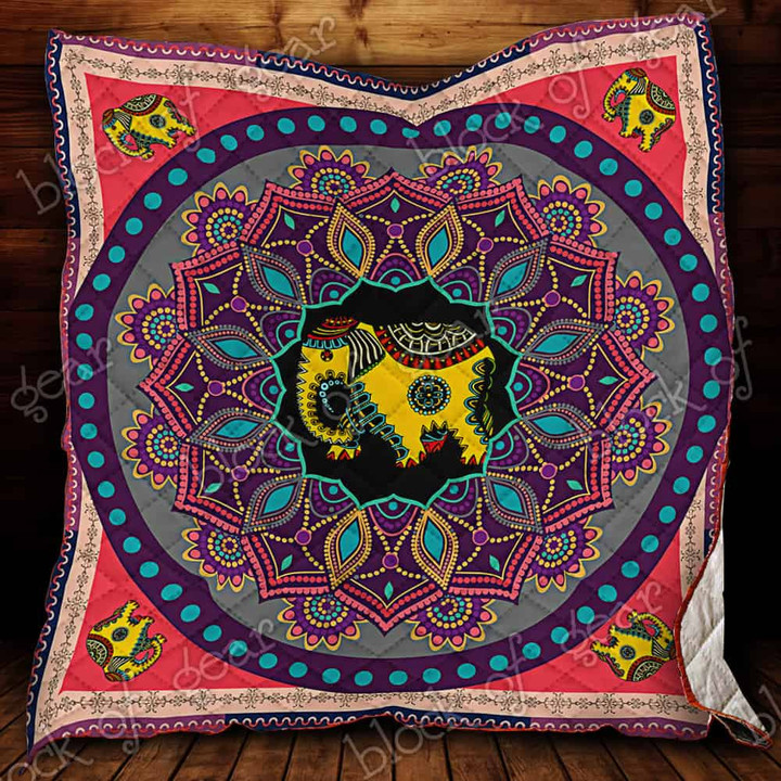 Mandala Style Elephant Quilt Np184 