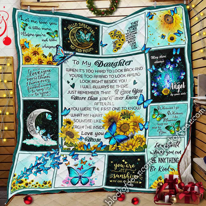 To My Daughter, Mom, Butterfly Quilt 