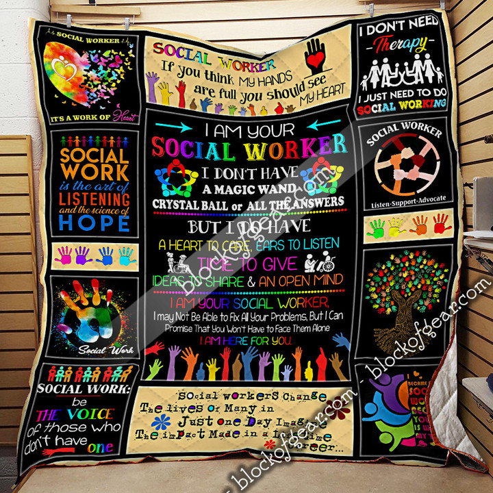 I Am Your Social Worker Quilt 