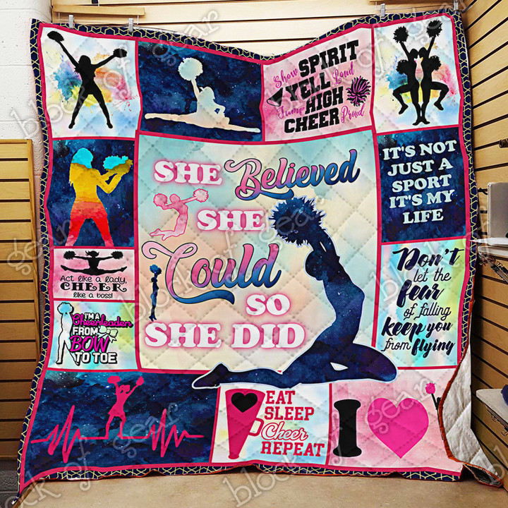 She Believed She Could So She Did, Cheerleading Quilt Np316 