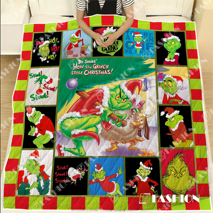 89Fashion Quilt The Grinch Christmas Quilt