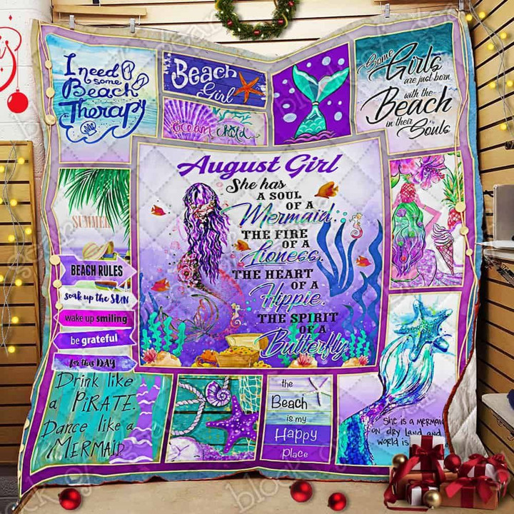 August Girl A Soul Of A Mermaid Quilt