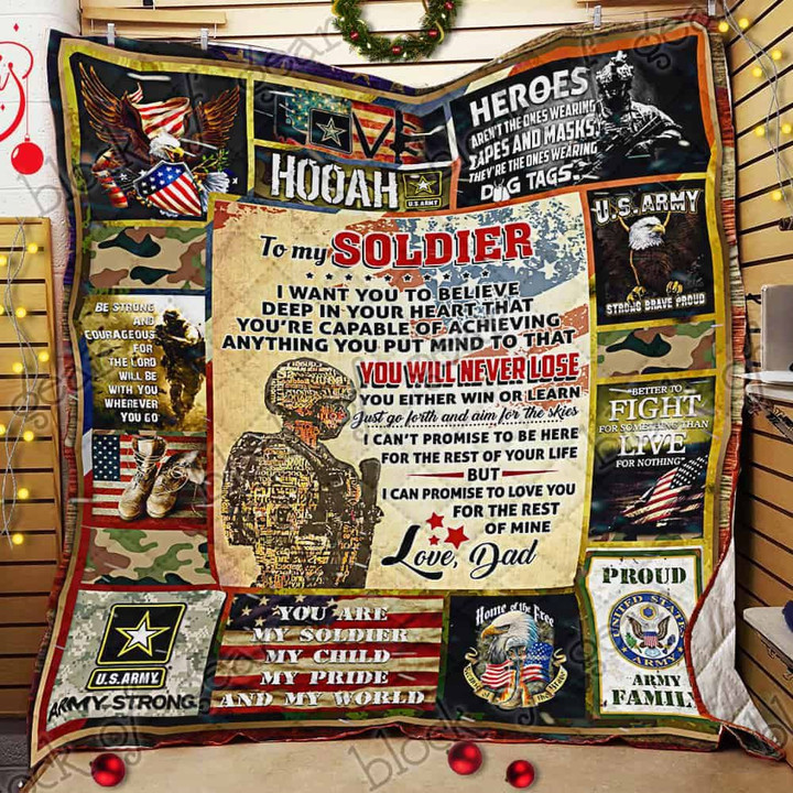 My Soldier – My Pride, Love, Army Dad Quilt