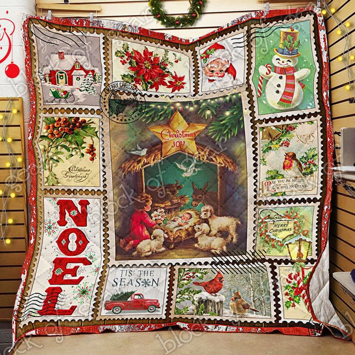 Vintage Christmas Joy To The World Quilt