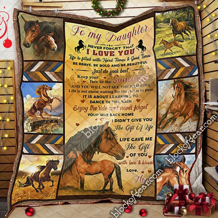 Mom To Daughter , Horse Quilt