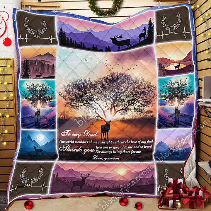 To My Dad, Deer Quilt Slb009