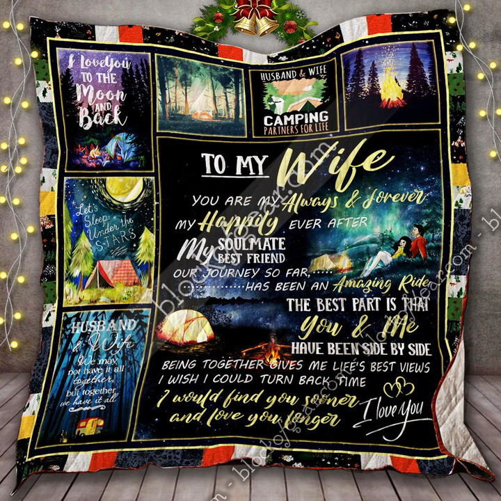 Husband And Wife Camping Partners For Life Quilt