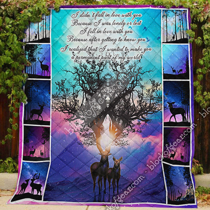 I Realized That I Wanted To Make You A Permanent Part Of My World, Deer Quilt Np368