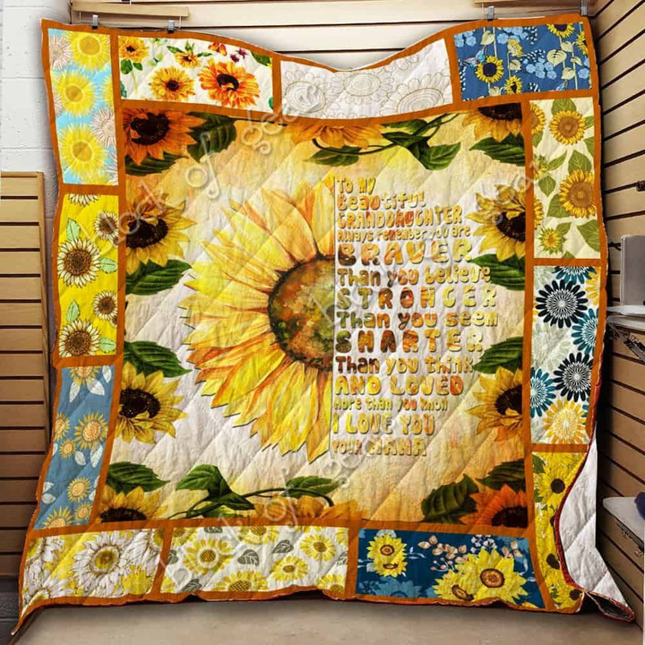 To My Beautiful Granddaughter, Sunflower Quilt