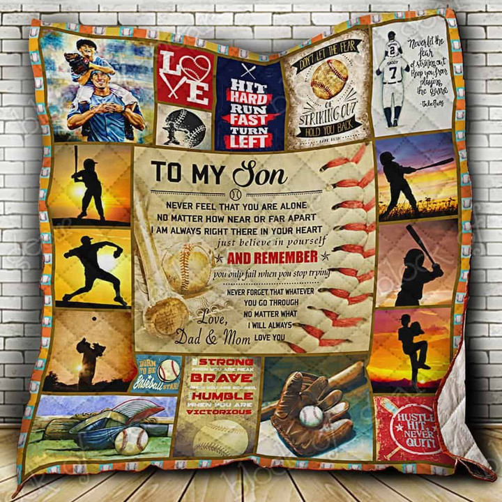 To My Son – Baseball Quilt