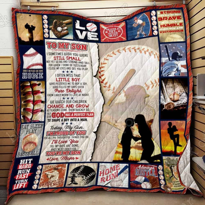 I Am So Grateful You Are My Son – Baseball Quilt