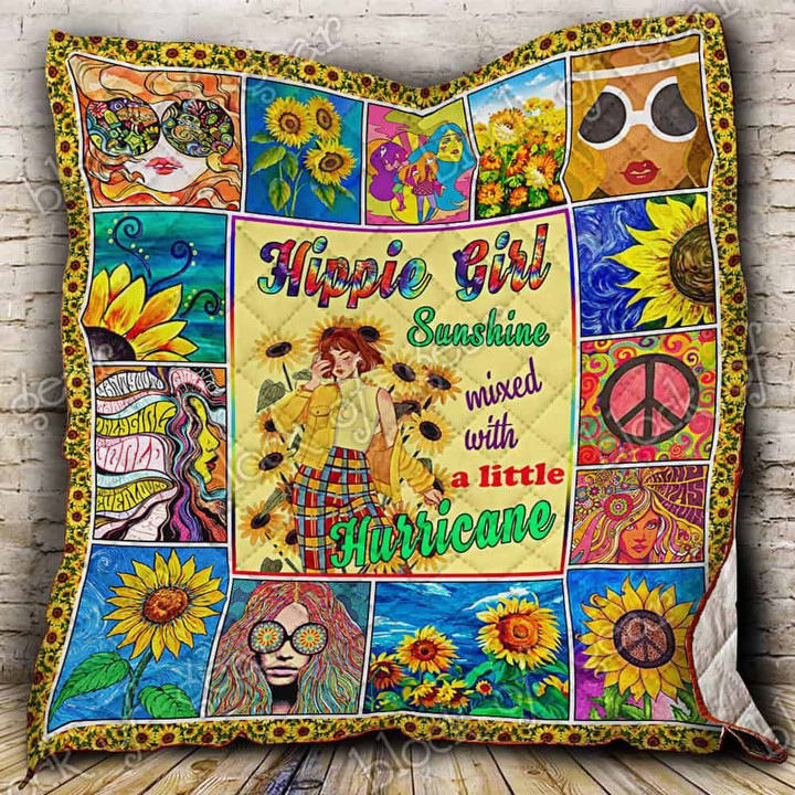 Hippie Girl, Sunshine Mixed With A Little Hurricane Quilt Nh184