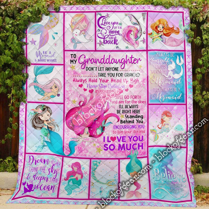 To My Granddaughter, Mermaid Quilt