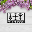 Customize Wine Yoga Metal Sign Home And Living Decor