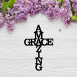 Amazing Grace Custom Text Cut Metal Sign Home And Living Decor Wall Art Gift For Lover Valentine Gift