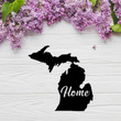 Michigan Silhouette home Metal Sign Home and Living Decor Wall Art