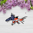 Nitro Fish Patriotic - Steel Imagery Metal Sign Home and Living Decor Wall Art