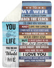 To My Wife, You Are My Love Fleece Blanket - Quilt Blanket - Gift For Wife