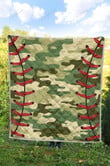 Softball Camouflage Quilt Blanket