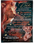 Dad Blanket, Best Gift For Father's Day, To My Dad You Gave Me Love And Watched Me Grow Lion Fleece Blanket, Dad and Daughter