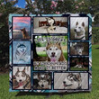 Siberian Huskies Quilt Blanket