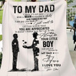 You Will Always Be My Loving Father Blanket Gift For Dad Father's Day Gift Home Decor Bedding Couch Sofa Soft and Comfy Cozy