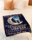 Dear Bonus Dad Thank You For Being My Step Dad Blanket Father's Day Gift From Kids Birthday Gift Family Gift Home Decor Bedding Couch Sofa Soft and Comfy Cozy