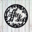 Custom Name Coffee bar Shop - Metal Sign Cut Laser, Metal Wall Art Decor, Housewarming Gift