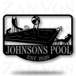 Pool Monogram Personalized Laser Cut Metal Sign Home And Living Decor