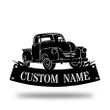 Pickup Truck Monogram Personalized Laser Cut Metal Sign Home And Living Decor