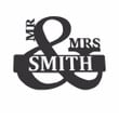 Customized Mr. & Mrs. Monogram Metal Sign Home And Living Decor