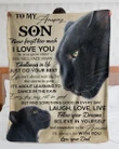 Panther To My Son Never Forget I Love U-Mom Fleece Blanket - Quilt Blanket