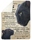 Panther To My Son Never Forget I Love U-Mom Fleece Blanket - Quilt Blanket