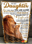 Lovelypod - Daughter Blanket, Lion To My Daughter Never Feel You're Alone You'll Be My Baby Girl Love Dad Blanket Printed In US Active