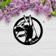 Dobermann Guard Dog Monogram Garden Art Custom Dog Name Personalized Laser Cut Metal Sign Home And Living Decor
