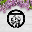 labrador guard Monogram Love Pet Garden Art Custom Name Personalized Laser Cut Metal Sign Home And Living Decor