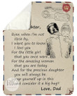 Letter To My Daughter, Even When I'm Not Close By Fleece Blanket - Quilt Blanket - Gift For Daughter