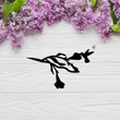 Hummingbird & Flower Tree Metal Art Metal Sign Home And Living Decor