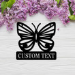 Butterfly Monogram Laser Cut Metal Sign Home And Living Decor Wall Art