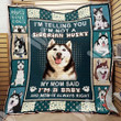 Siberian Husky Dog 10 Quilt Blanket