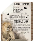 Daughter This Old Lion Will Always Have Your Back Fleece Blanket - Quilt Blanket | Gift For Daughter